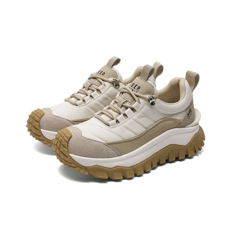 JEEP SPIRIT Slip-Resistant Low-Top Support Height Enhancement Women's Beige Casual Shoes-14