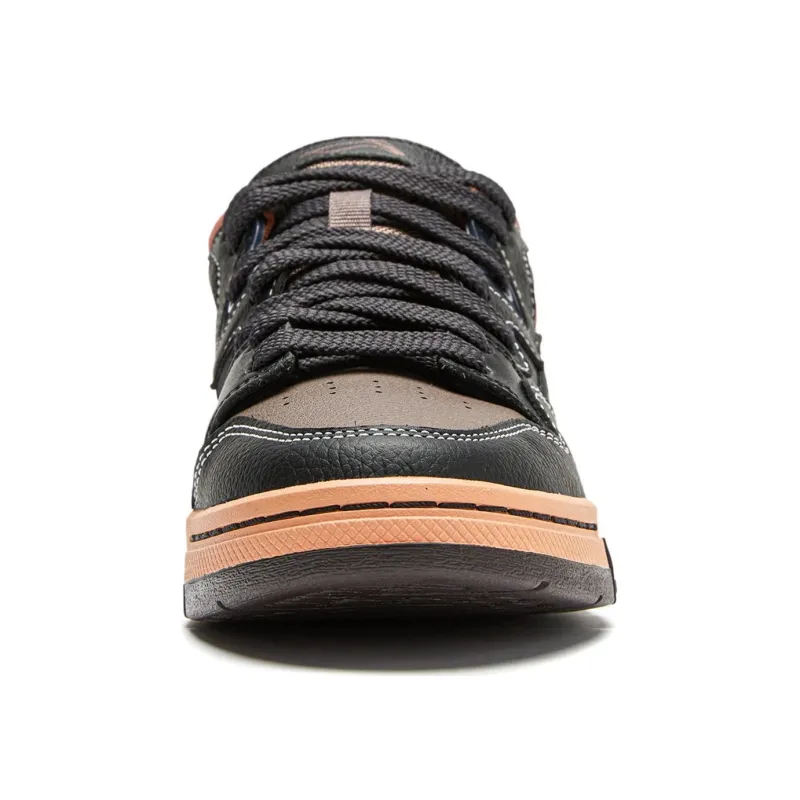 LiNing Wave Pro Abrasion Resistant Slip Resistant Low Top Skateboard Shoes Women's Black-2
