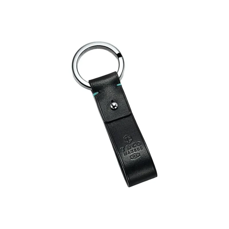 TIFFANY & CO. Leather Keychains Unisex Black-1