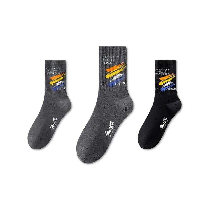 Taste The Color Mid Calf Socks Men's 3 Pack-7