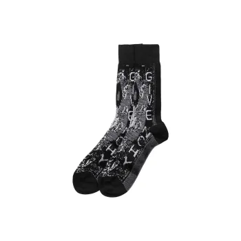 Givenchy Letters Spray Bandana Socks 'Black/Navy'