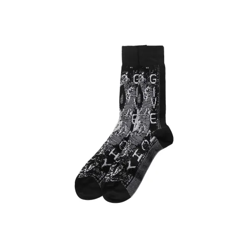 Givenchy Letters Spray Bandana Socks 'Black/Navy'