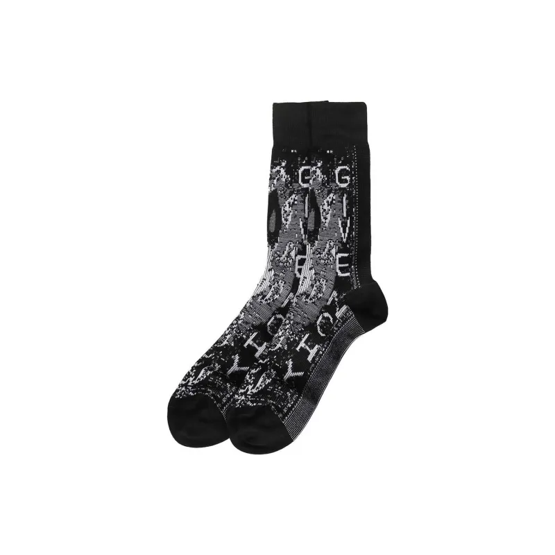 Givenchy Letters Spray Bandana Socks 'Black/Navy'-0