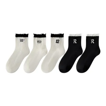 XXLLG Mid Calf Socks Women's 5 Pack