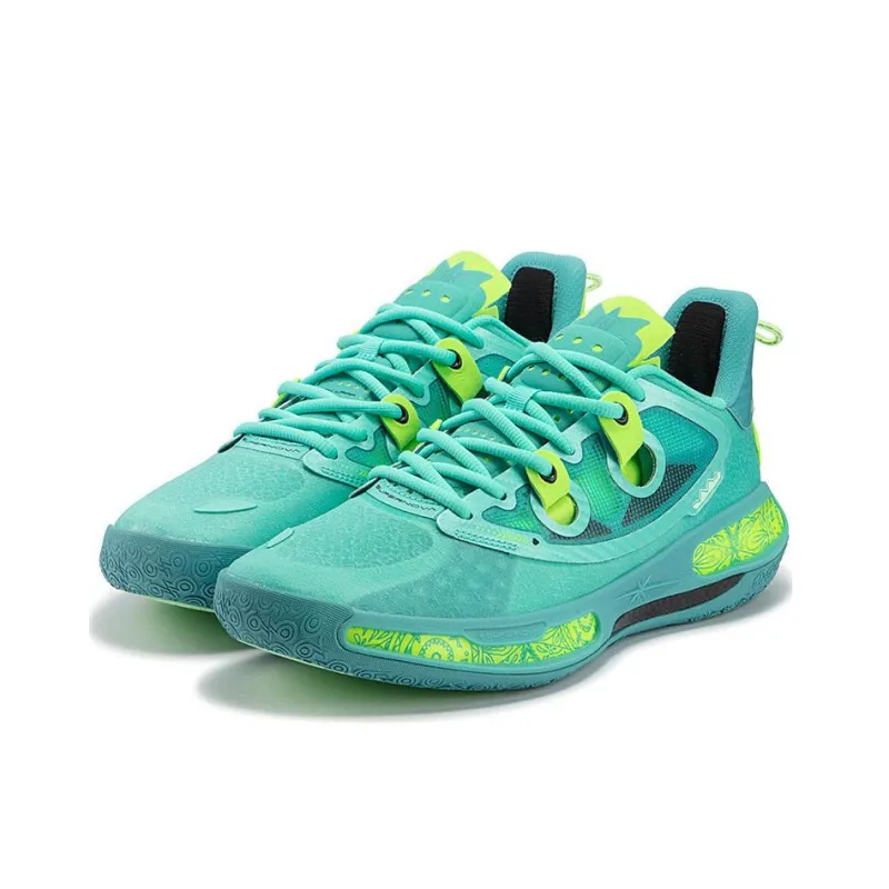 361° Super Nova 2.0 PRO Anti Slip Wear Resistant Low Top Basketball Shoes Men's Green-2