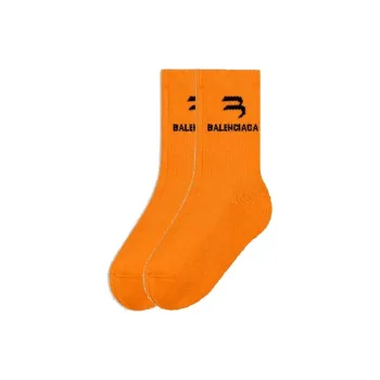 Balenciaga B Tennis Socks 'Orange/Black'