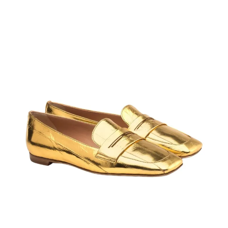 Rupert Sanderson Doublet Loafers Women's Gold-3