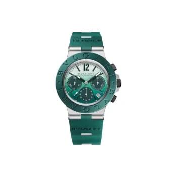 BVLGARI Bvlgari Bvlgari Series Wrist Watch Automatic Mechanical Movement Rubber Strap 40mm Green Dial Men's Watches