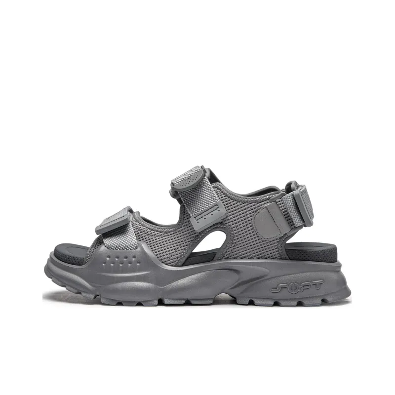 LiNing SOFT COCA Beach Sandals Men's Gray-0