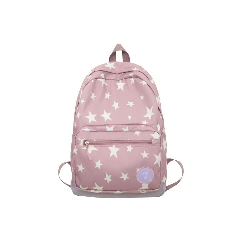 BAODIDAISHU Nylon Backpack Regular Women's Beige/Black/Blue/Pink-13