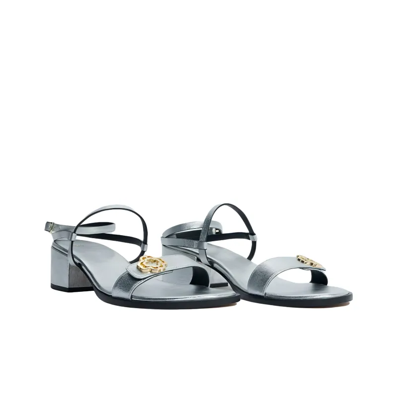 Maje One Strap Sandals Women's Silver-3