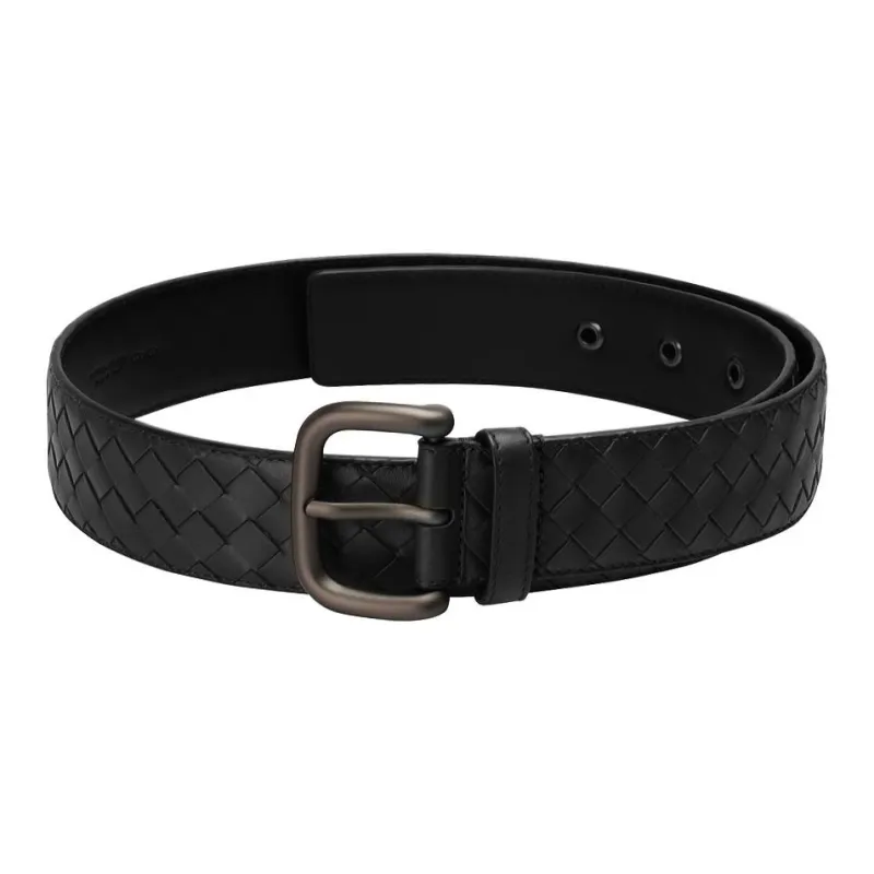 Bottega Veneta Leather Belts Men's Black Width 4cm-0
