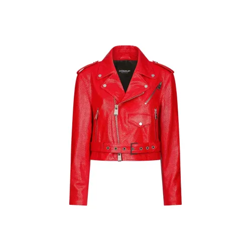 Dondup Leather Jackets Women's Red