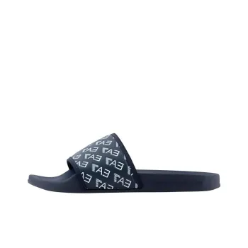 EMPORIO ARMANI EA7 Rubber Sole Abrasion Resistant Slide Slippers Men's Blue