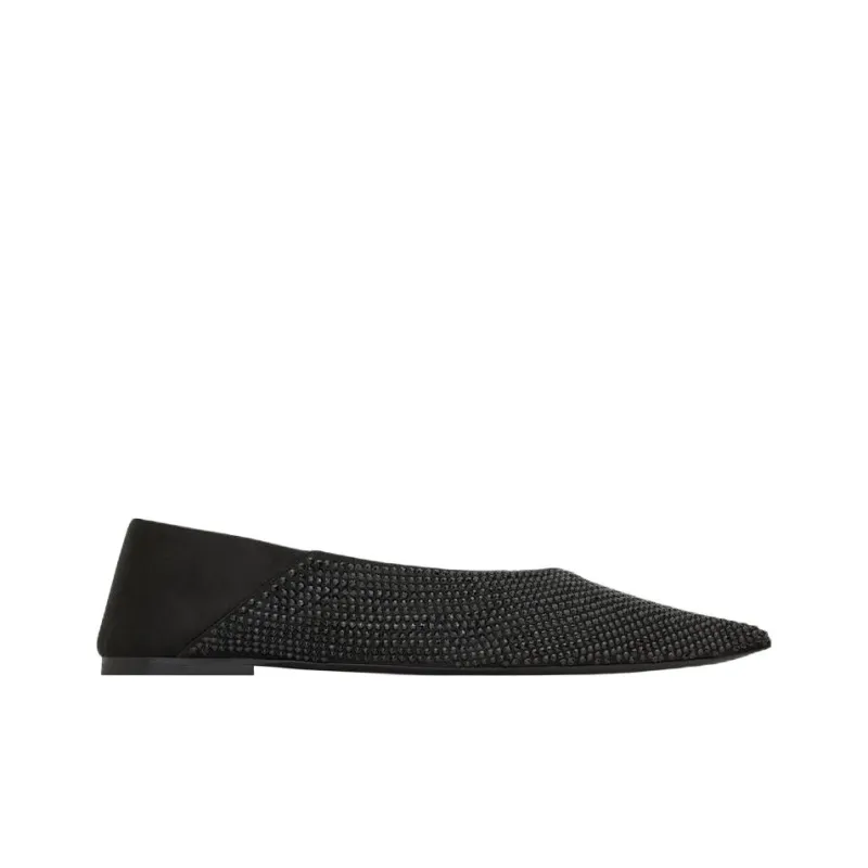 SAINT LAURENT Nour Embellished Pointed Toe Shoes Women's-3