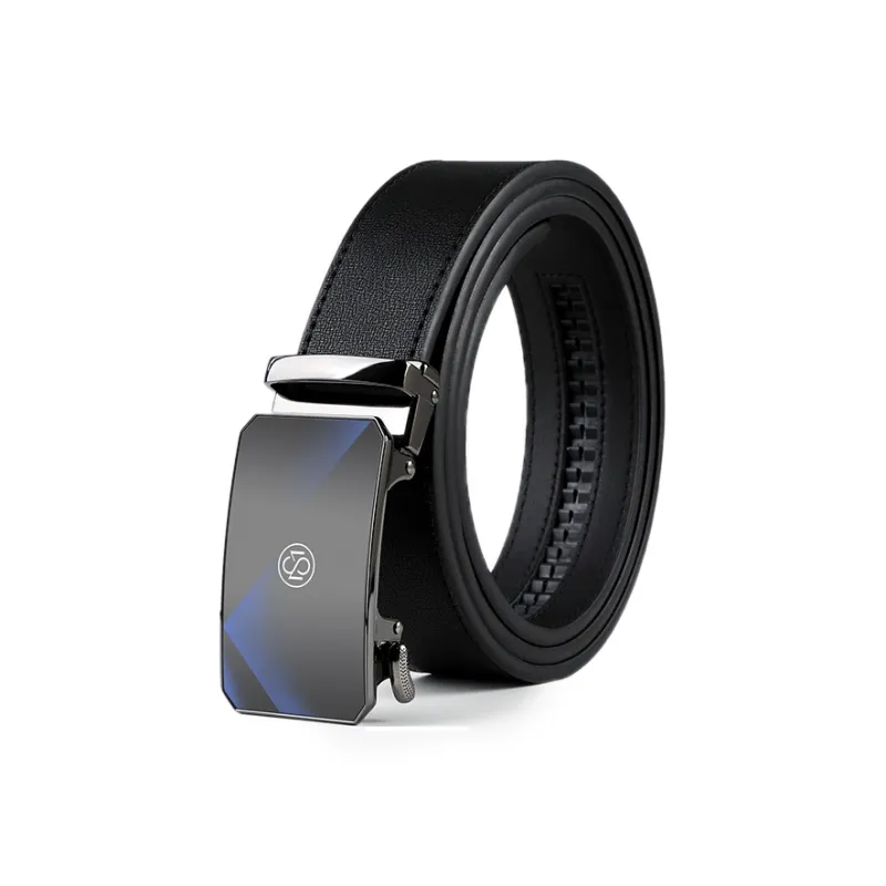 MILLIE'S Young And Middle Aged Business Authentic Automatic Buckle Pants Cow Leather Leather Belts Men's Width  3.5cm-0