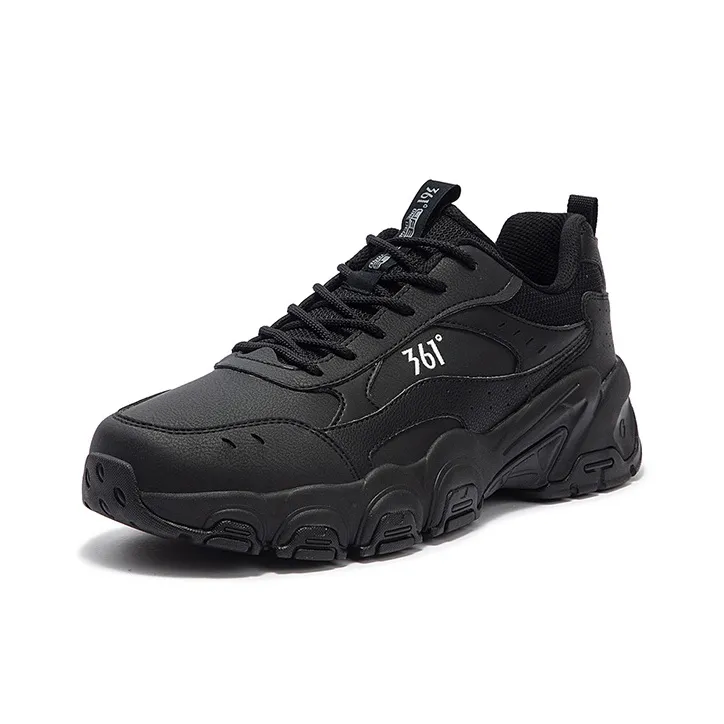 361° Deer 2 Anti Slip Wear Resistant Low Top Casual Shoes Men's Obsidian Black Deep Iron Gray-2