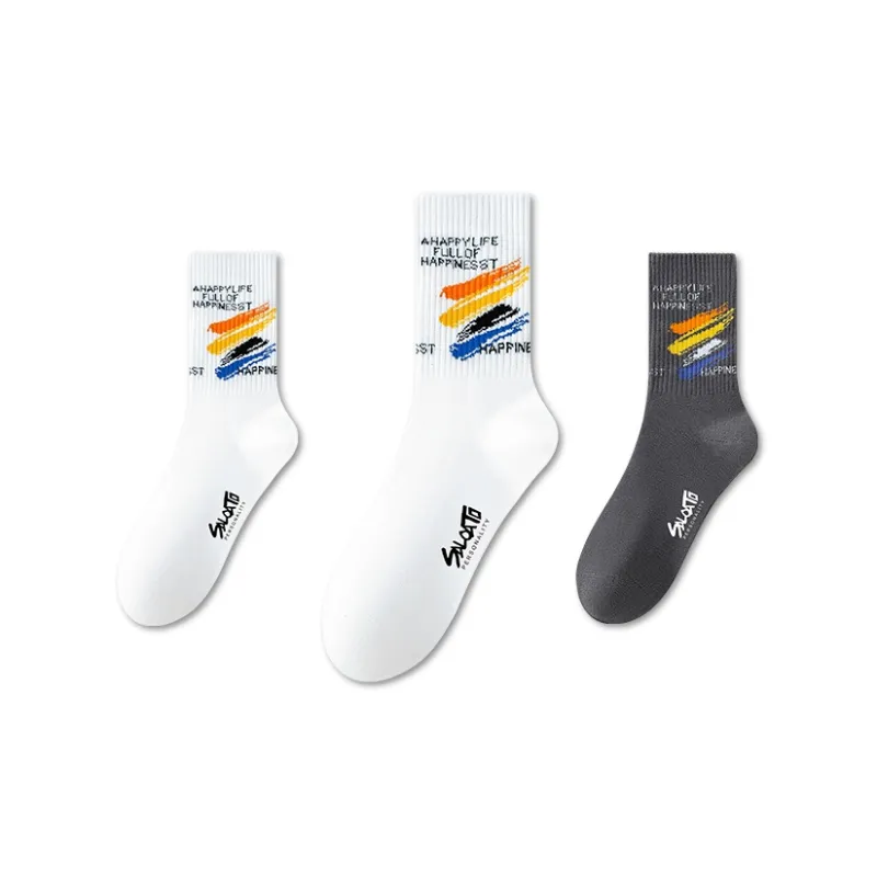 Taste The Color Mid Calf Socks Men's 3 Pack-5
