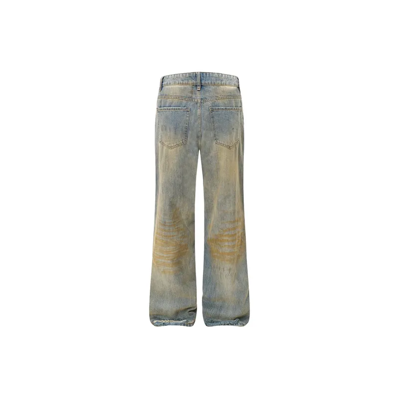 COOLALPACA Loose Fit Bootcut Jeans Unisex Rusty Blue-1