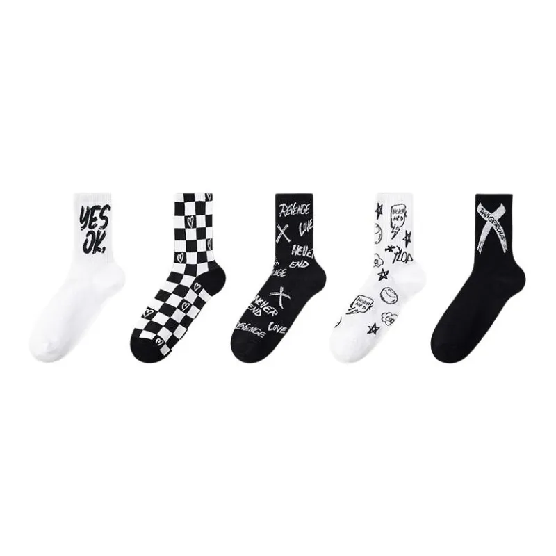 MIIOW Mid Calf Socks Women's 5 Pack-0