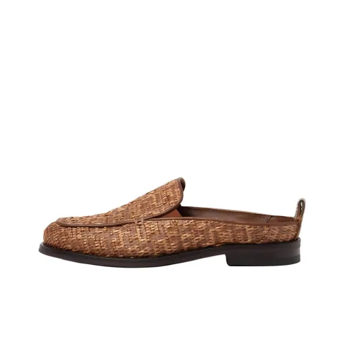 GCDS Monogram-embossed Raffia Mules