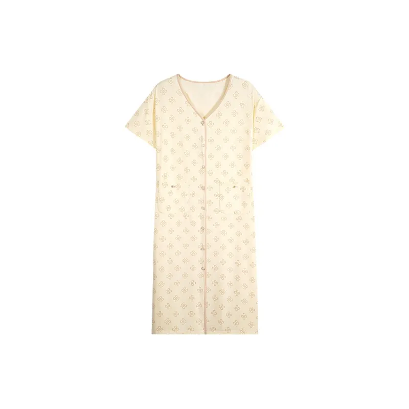 MIIOW Cool One Summer Series Nightgown Women's Egg Yellow Print-0