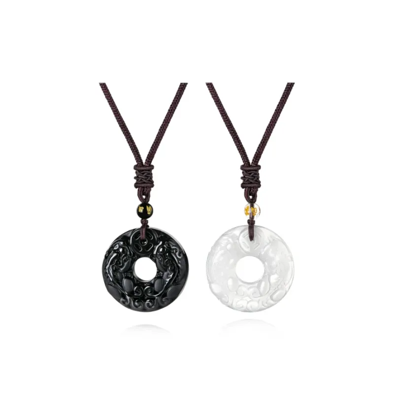 Green Craftsman Chalcedony Necklaces Unisex-5