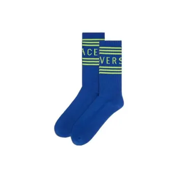 VERSACE Vintage Logo Socks 'Electric Blue/Yellow'