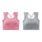 [2 Pack]Pink+Light Heather Gray