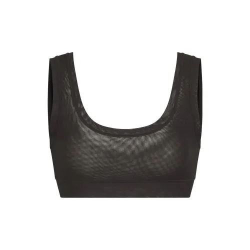 Skims Waffle Scoop Bra Onyx
