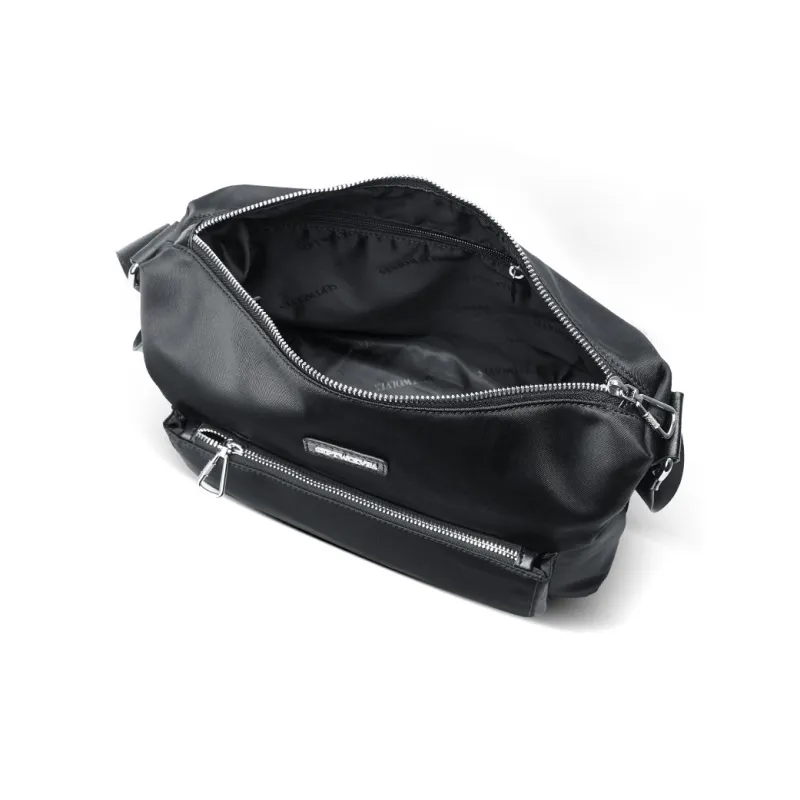 SEPTWOLVES Oxford Messenger Bag, QPL Shoulder Bag, Crossbody Bag Regular Men's Black-3