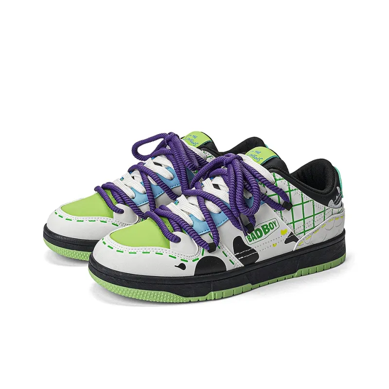 The Simpsons Cushioned Anti-Slip Wear-Resistant Breathable Lightweight Low-Top Casual Shoes Unisex Cheese White Green-3