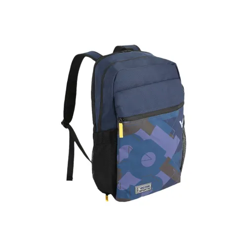 VICTOR Badminton Bags 3 Pcs Sporty Style Backpack Navy Blue Unisex Independent Shoe Compartment Side Storage Pocket