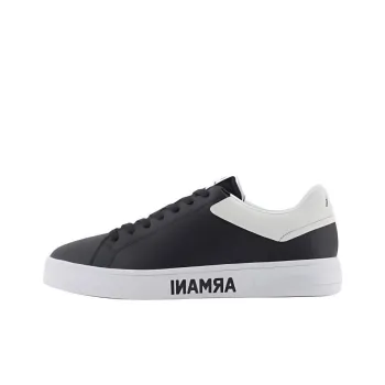 ARMANI EXCHANGEAE Low Top Skateboard Shoes Men's Black White