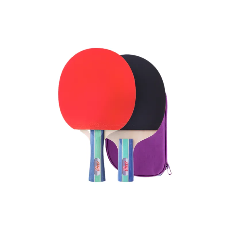 DHS Ping Pong Paddles Unisex Pure Wood Red-2