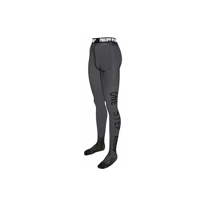 PHILIPP PLEIN Signature Stripe Crystal embellished Tights-2