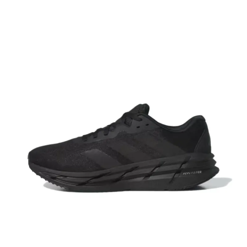 Adidas Slip Resistant, Abrasion Resistant, Lightweight Low Top Running Shoes Men's Black-0