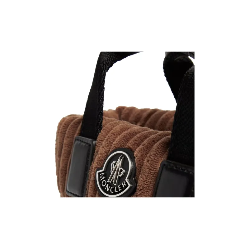 Moncler Corduroy Tote Bag, Shopping Bag, Handbag Mini Women's Brown-4