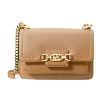 MICHAEL KORS Heather Split Cow Leather Shoulder Bag, Crossbody Bag Extra Small Women's Camel
