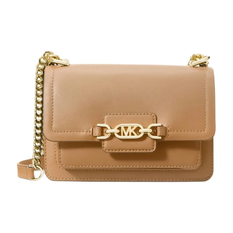 MICHAEL KORS Heather Split Cow Leather Shoulder Bag, Crossbody Bag Extra Small Women's Camel-0