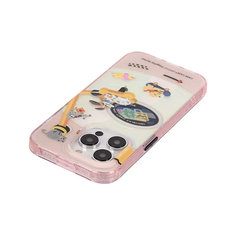 CARECASE TPU Material CD Animal Kingdom Matte Double Layer Phone Cases Compatible With Apple IPhone 15/14/Pro/Max-5