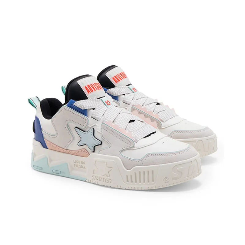 STARTER Vol Series Height Increasing Impact Resistance Quick Dry Low Top Skateboard Shoes Unisex Birch White-2