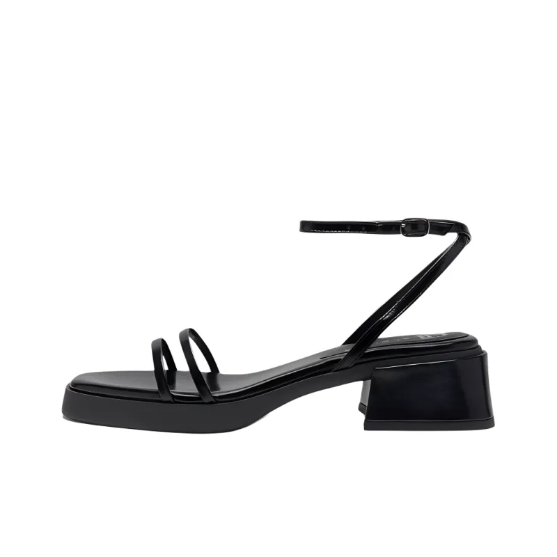 MIISTA Rosalyn Strap Sandals 4.5cm Women's Black-0