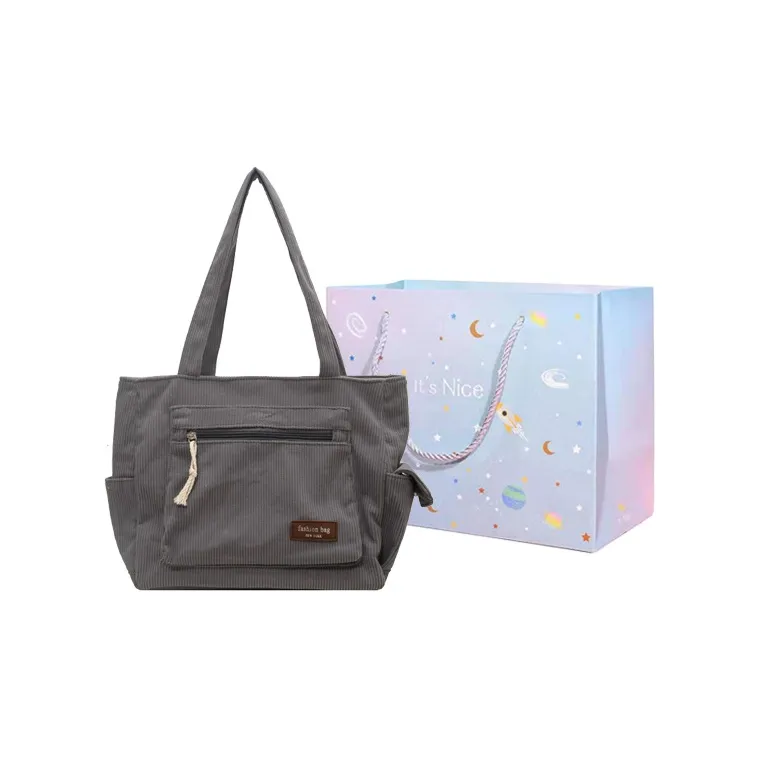GOX Corduroy Shoulder Bag Women's Multicolor-11