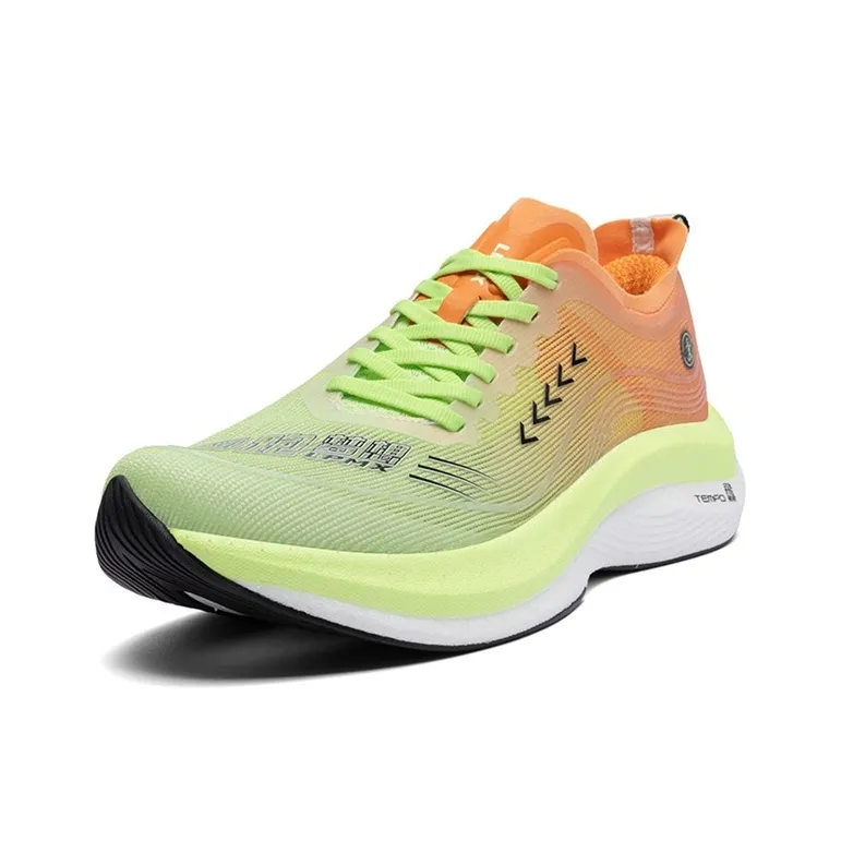 LPMX Rebound Support Wear Resistant Lightweight Breathable Slip Resistant Low Top Running Shoes Men's Orange Green-2