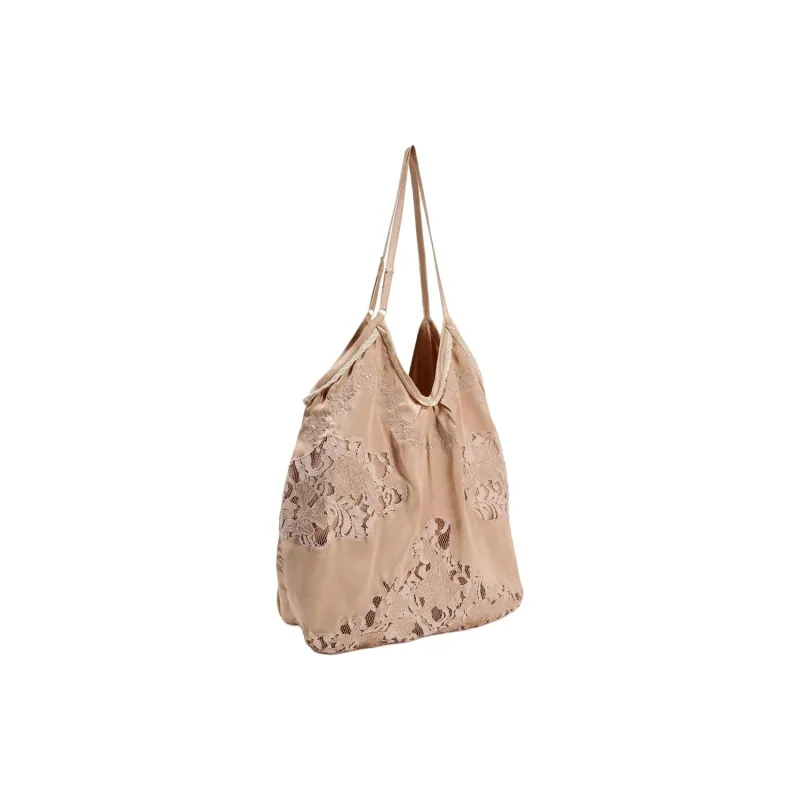 ZARA Polyester Tote Bag Shopping Bag Handbag Shoulder Bag Women's Pink-1