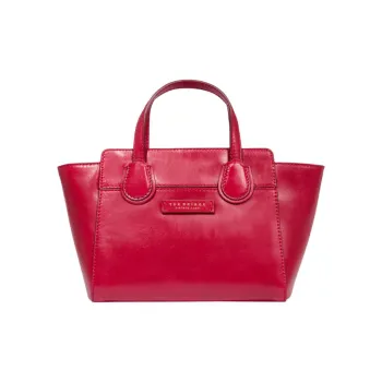 THE BRIDGE Leather Tote Bag Shopping Bag Handbag Women's Red
