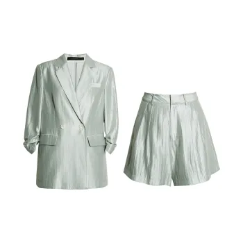 ROEYSHOUSE Business Suits Women's Light Green