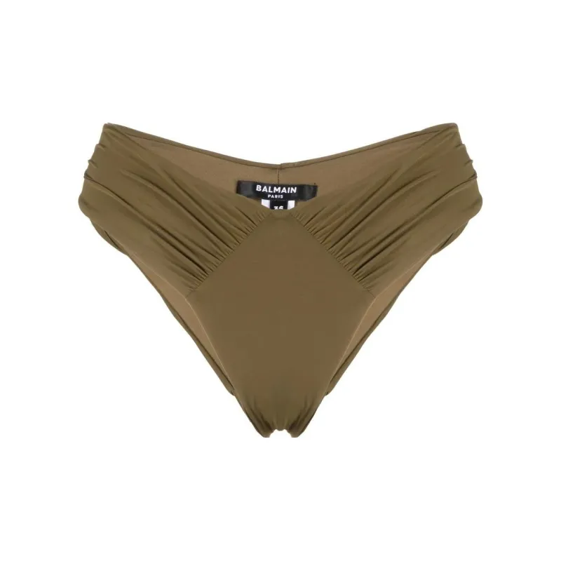 BALMAIN Draped detail Bikini Bottoms-0