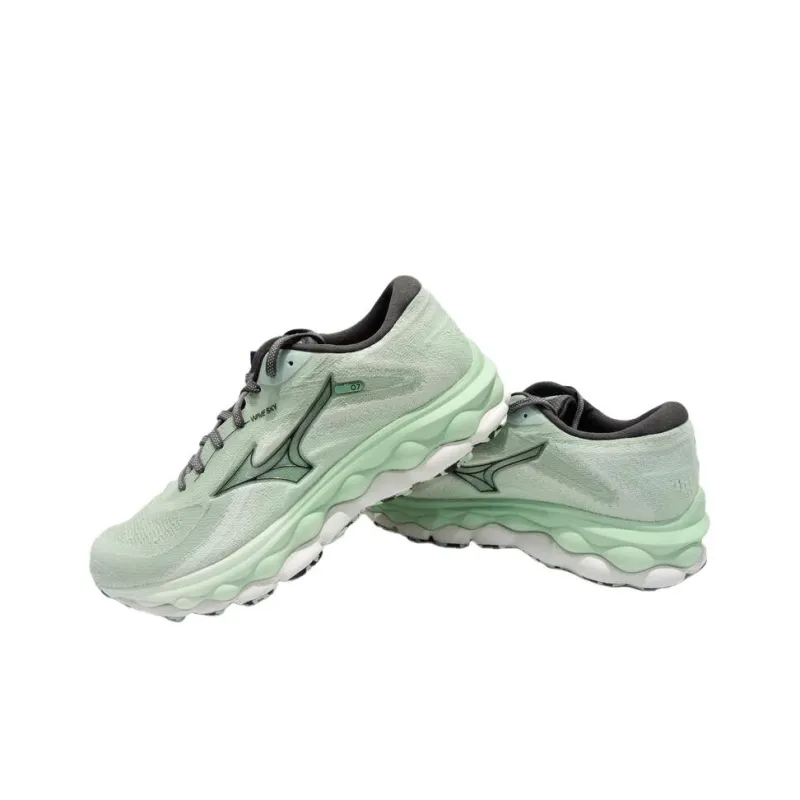 Mizuno Wave Sky 7 Slip Resistant Breathable Low Top Running Shoes Men's Green-3